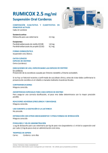 RUMICOX 2.5 mg/ml Suspensión Oral Corderos