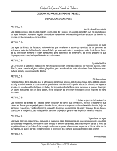 Código Civil para el Estado de Tabasco