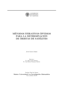 métodos iterativos óptimos para la determinación de órbitas de