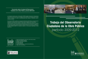 Trabajo del Observatorio Ciudadano de la Obra Pública