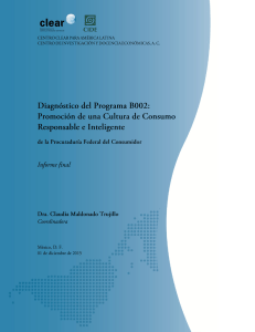Diagnóstico del programa B002 Informe final