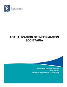 Manual de Proceso - Superintendencia de Compañías