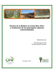 Precios de la Madera en Costa Rica 2011 y tendencias