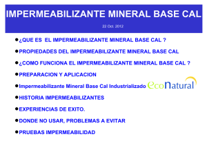 Impermeabilizante Mineral Base Cal