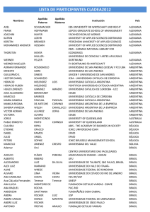lista de participantes cladea2012