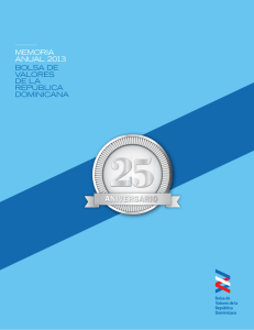 memoria anual 2013 bolsa de valores de la república dominicana