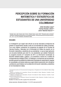 percepción sobre su formación matemática y estadística de