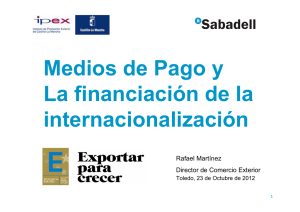 Pagos internacionales - Instituto de Promoción Exterior de Castilla