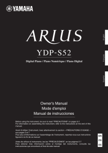 YDP-S52 Owner`s Manual