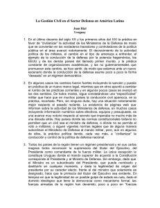 La gestión civil en el sector defensa en América Latina