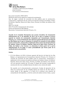 Exp. Junta Consultiva: RES 8/2012 Resolución del recurso especial