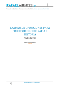 Examen oposiciones geografía e historia Madrid 2015