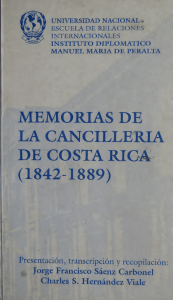 Documentos Publicados Memorias de la Cancillería de Costa Rica