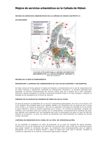 Mejora de servicios urbanísticos en la Cañada de Hidum