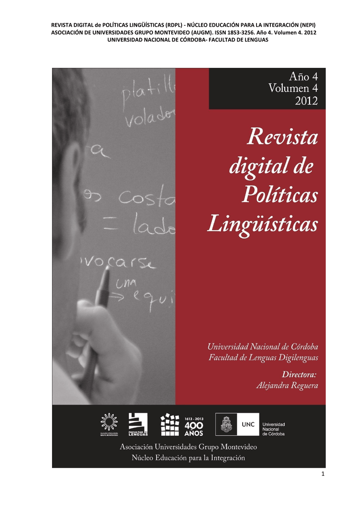 REVISTA DIGITAL De POLÍTICAS LINGÜÍSTICAS