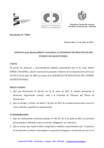 Resolucion 77-11 Jorge Canadell con Sociedad de Practicos del