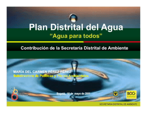 Plan Distrital del Agua