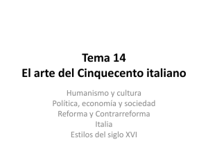 Tema 14 El arte del Cinquecento italiano