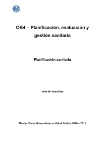 OB4 – Planificación, evaluación y gestión sanitaria