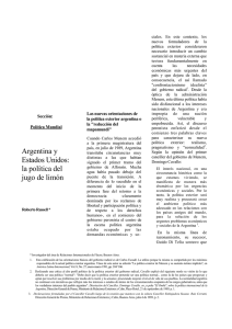 Argentina y Estados Unidos: la política del jugo de limón