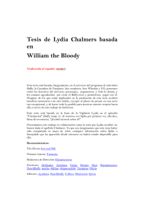 Tesis de Lydia Chalmers basada en William the Bloody