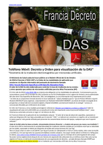 Teléfono Móvil: Decreto y Orden para visualización de la - Next-up