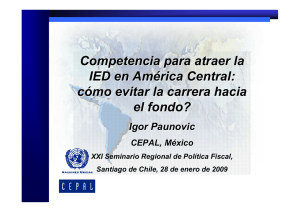 Competencia para atraer la IED en América Central