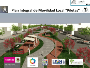 Plan Integral de Movilidad Local “Piletas”