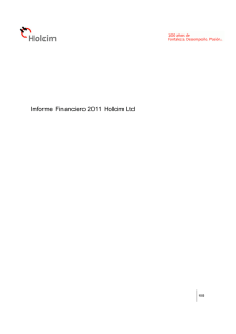 Informe Financiero 2011 Holcim Ltd
