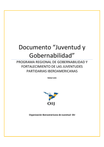 Juventud y Gobernabilidad - Organización Iberoamericana de