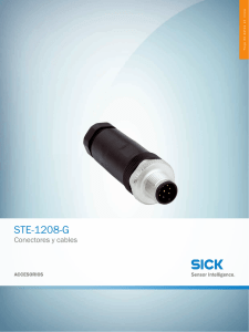 Conectores y cables STE-1208-G, Hoja de datos en línea