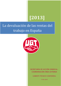 La devaluación de las rentas del trabajo en España