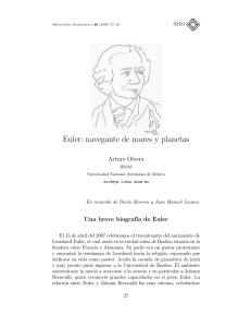 Euler: navegante de mares y planetas