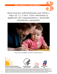 Intervenciones individualizadas para bebés y niños de 1 y 2 años