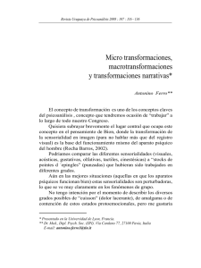 Micro transformaciones, macrotransformaciones y transformaciones
