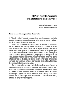 El Plan Puebla-Panamá: una plataforma de desarrollo