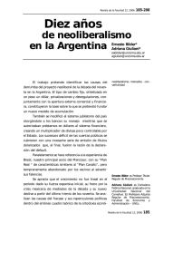 C - Diez años de neoliberalismo en la Argentina
