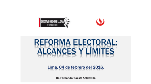 Fernando Tuesta, “Reforma electoral, alcances y límites”