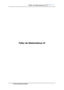 Taller de Matemáticas IV