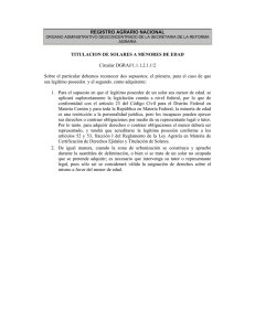 REGISTRO AGRARIO NACIONAL TITULACION DE SOLARES A