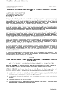 VI Legislatura del Estado de Quintana Roo Página 1 de 3
