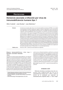 Demencia asociada a infección por virus de inmunodeficiencia