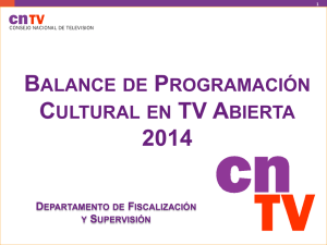 balance. - Consejo Nacional de Televisión