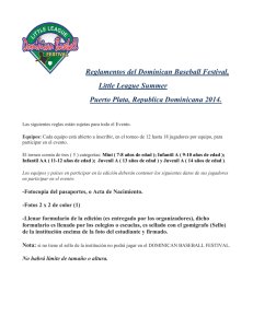 Reglamentos del Dominican Baseball Festival, Little League