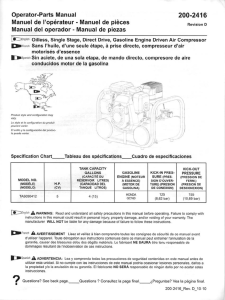 Operator-Parts Manual 200-2416