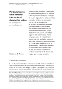 Particularidades de la inserción internacional de América Latina