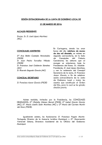 acta junta de gobierno - Ayuntamiento de Cartagena