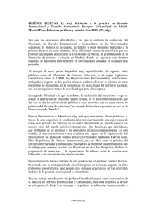 JIMÉNEZ PIERNAS, C. (ed), Iniciación a la práctica en Derecho
