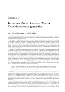 Introducción al Análisis Cluster. Consideraciones generales.