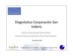 Diagnóstico Corporación San Isidoro Isidoro